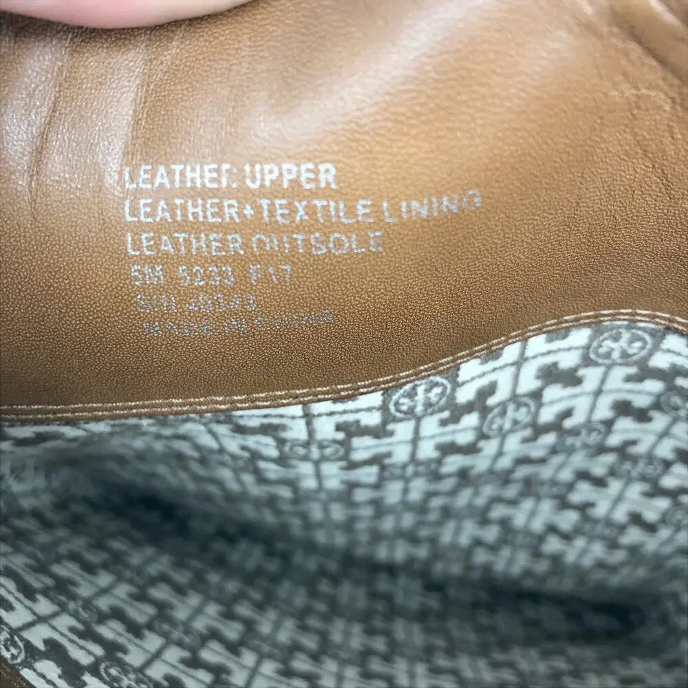 TORY BURCH Women's Sofia Riding Boots Size 5M Brown Leather Knee-High NWOB